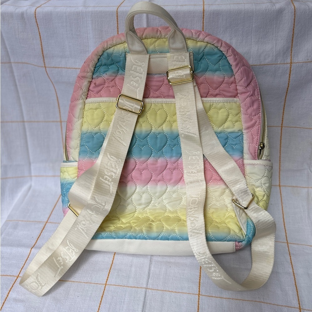 Betsey Johnson Retired Colorful Quilted Backpack Diaperbag - Picture 2 of 4